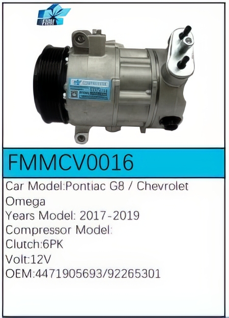 PartzBiz CE FMMCV0016 - Compressor for Chevrolet - FMMCV0016