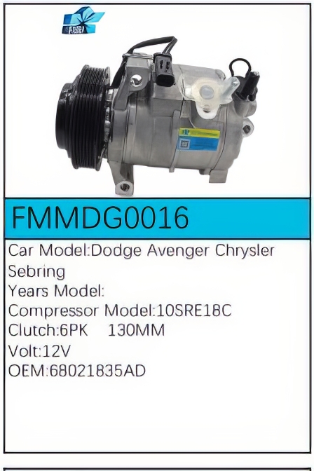 PartzBiz CE FMMDG0016 - Compressor for Dodge - FMMDG0016