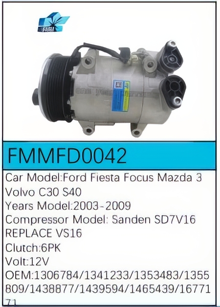 PartzBiz CE FMMFD0042 - Compressor for  Ford - FMMFD0042