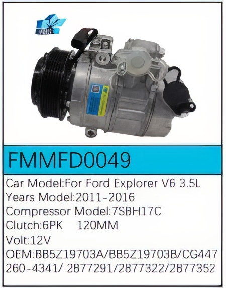 PartzBiz CE FMMFD0049 - Compressor for Ford - FMMFD0049