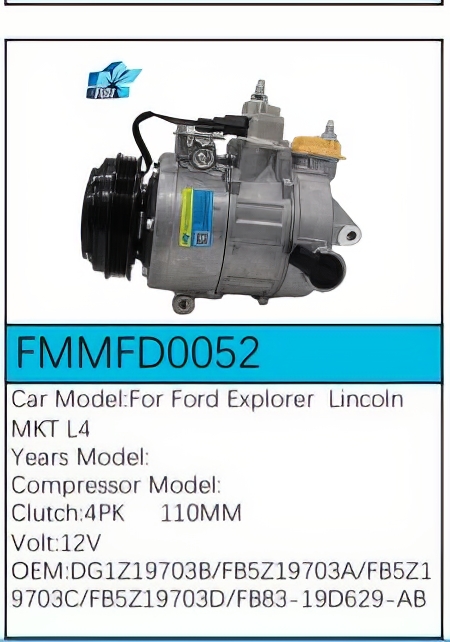 PartzBiz CE FMMFD0052 - Compressor for Ford - FMMFD0052