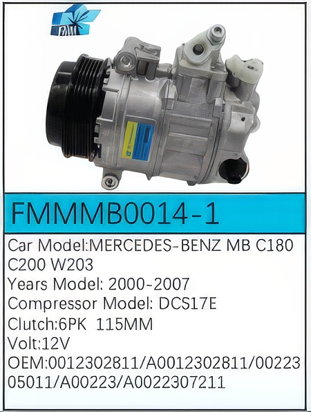 PartzBiz CE FMMMB0014-1 - Compressor for Mercedes-Benz - FMMMB0014-1
