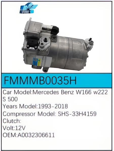 PartzBiz CE FMMMB0035H - Compressor for Mercedes-Benz - FMMMB0035H