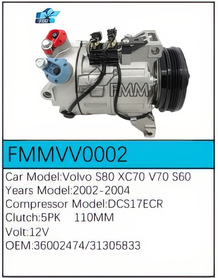PartzBiz CE FMMVV0002 - Compressor for Volvo - FMMVV0002