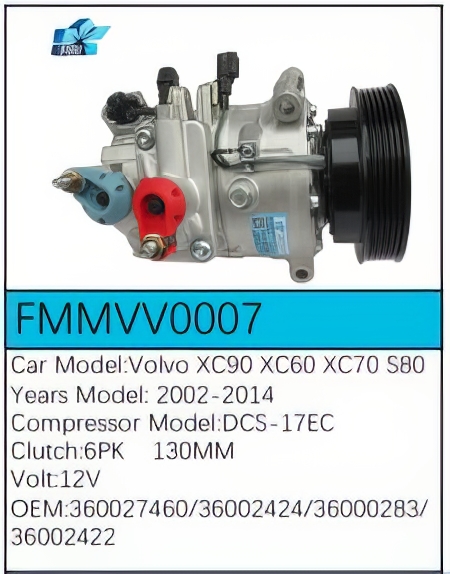 PartzBiz CE FMMVV0007 - Compressor for Volvo - FMMVV0007