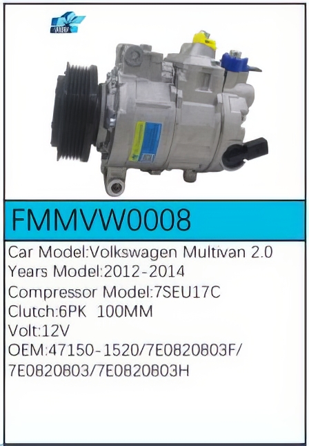 PartzBiz CE FMMVW0008 - Compressor for Volkswagen - FMMVW0008