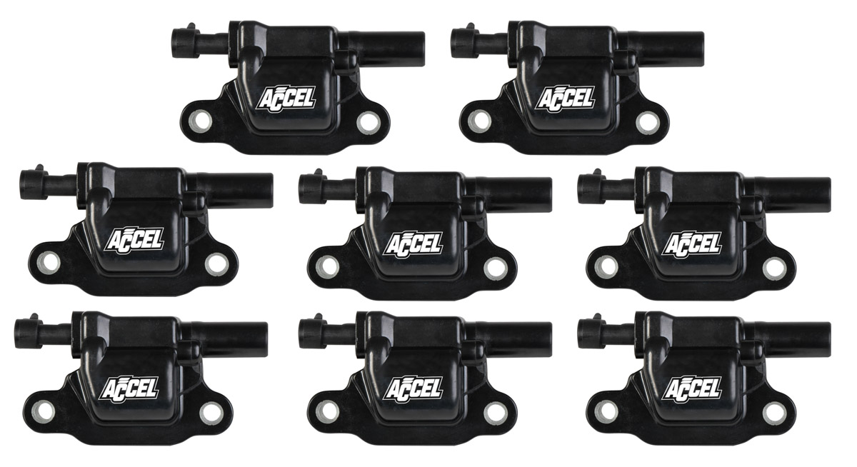 PartzBiz CM 140081-8 - ACCEL Gen V GM Coils, 2014 and Up, Black, Square - 8 Pack