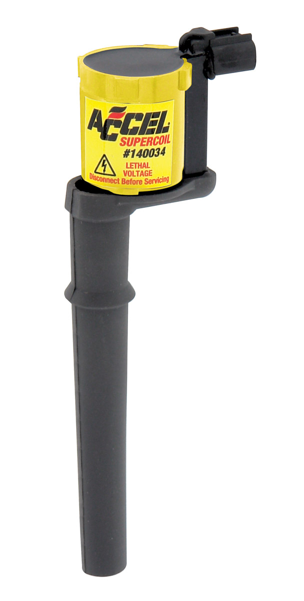 PartzBiz CM 140034 - ACCEL Ignition Coil - SuperCoil - 1997-2011 Ford 4.6L/5.4L 4-valve modular engines - Yellow - Individual