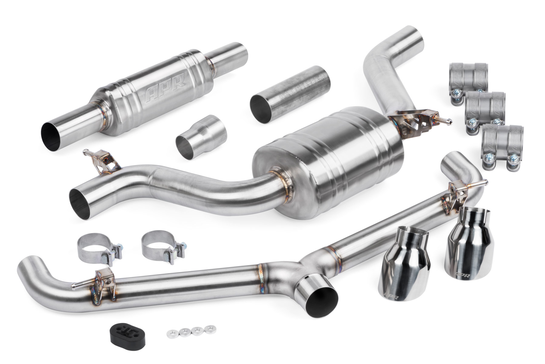 PartzBiz CM CBK0008 - APR Catback Exhaust System (w/ Front Muffler) - GTI (MK7)