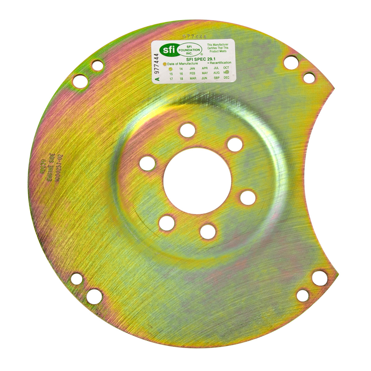 PartzBiz CM 10239 - แผ่นเฟล็กเพลทที่ได้รับการรับรอง SFI ของ B&M Steel - Mopar A904