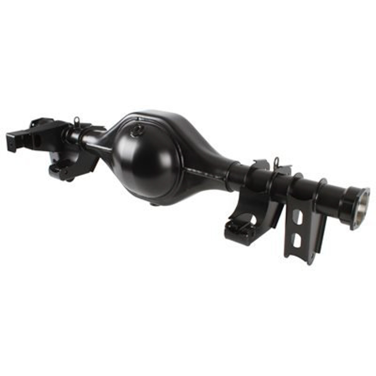PartzBiz CM 071510DS - Detroit Speed ​​Ford 9 นิ้ว QuadraLink™ Narrowed Housing - Torino Flange - Powdercoated Satin Black