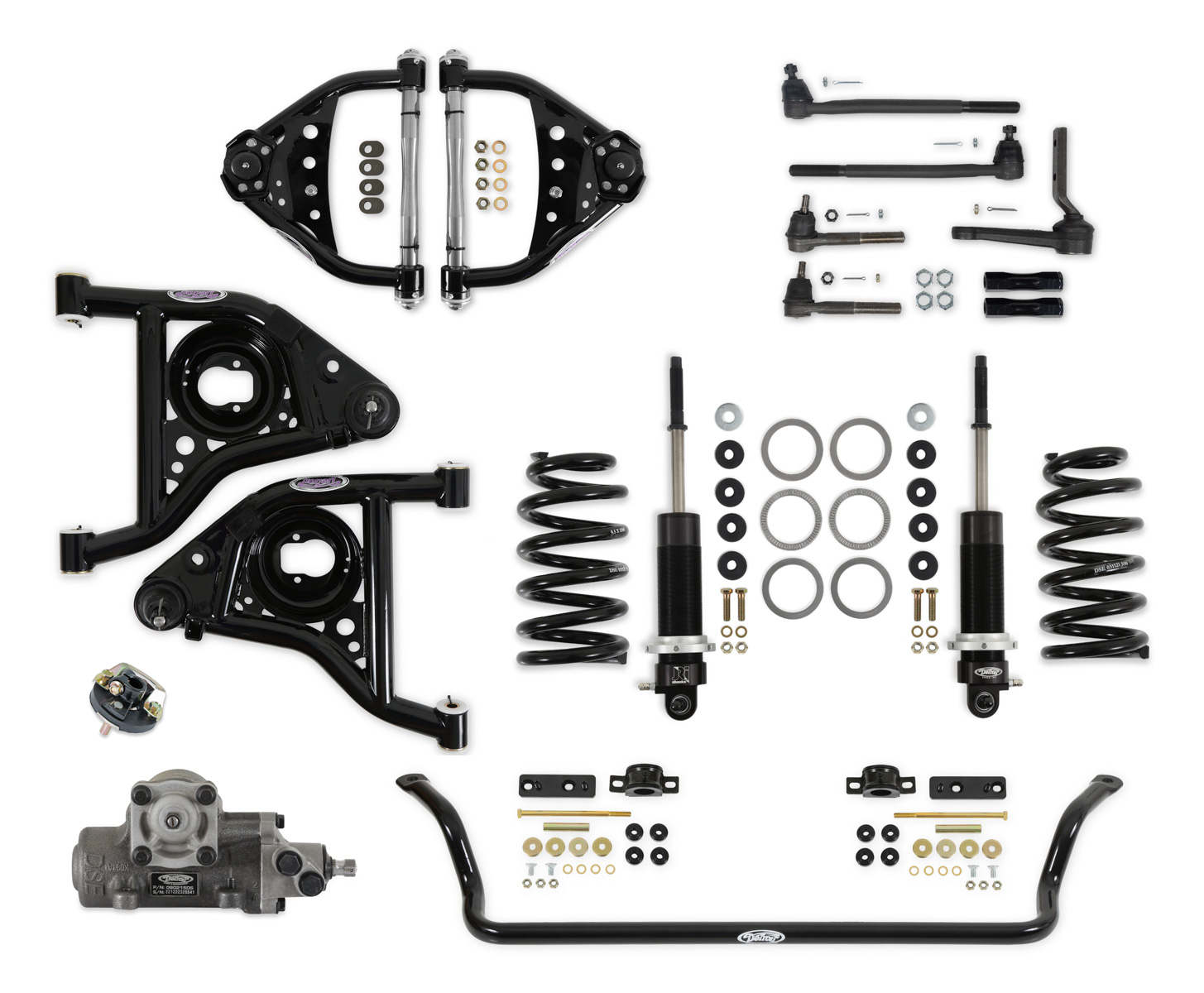PartzBiz CM 031357DS - Detroit Speed - Front Speed Kit 3 - Non-Adjustable Shocks - BBC