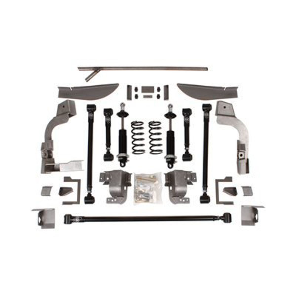 PartzBiz CM 041712-RDS - Detroit Speed QuadraLink Rear Suspension Kit Without Axle Brackets - Double Adjustable Remote Shocks