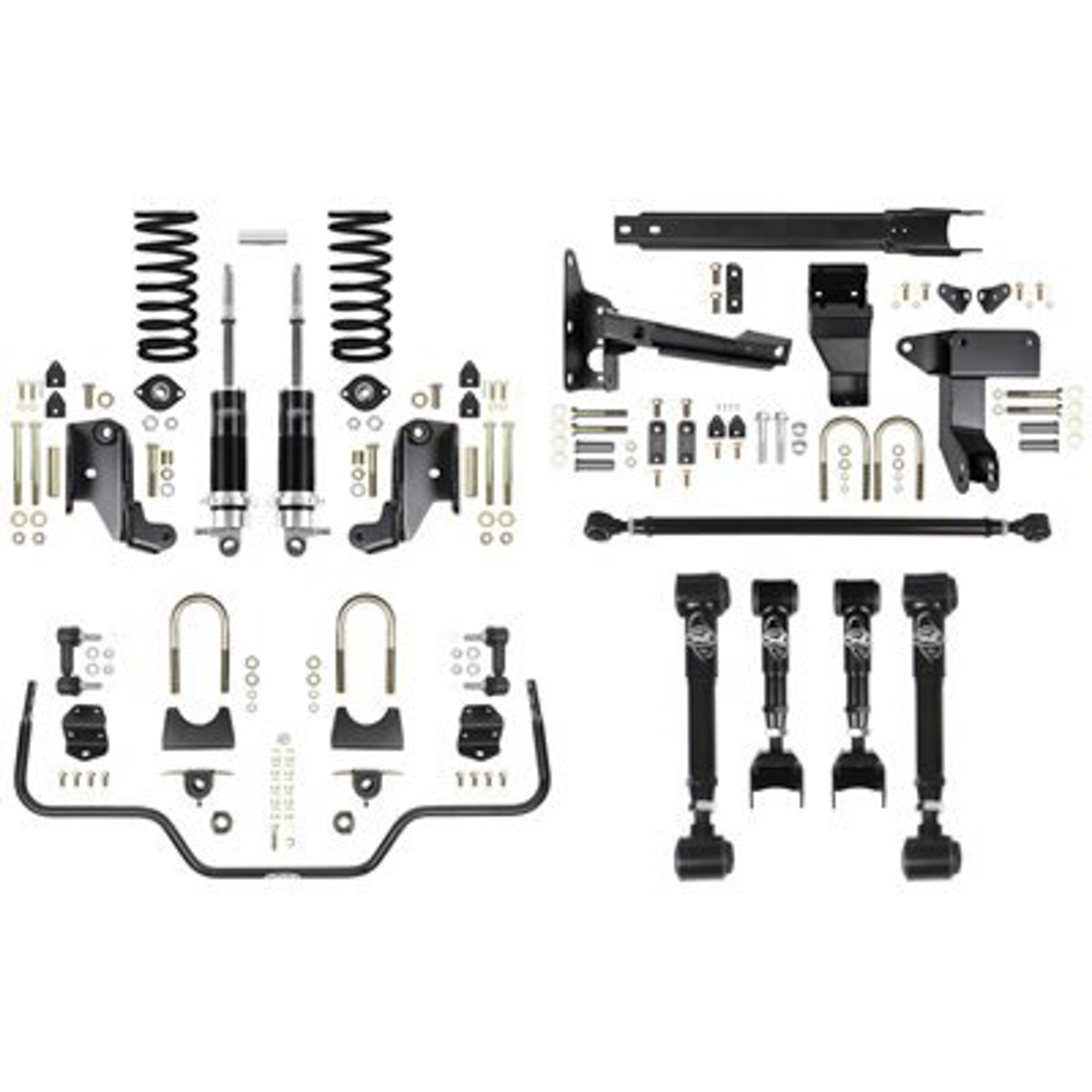 PartzBiz CM 041647-SDS - Detroit Speed - Rear Speed Kit 3 Single Adjustable Shocks