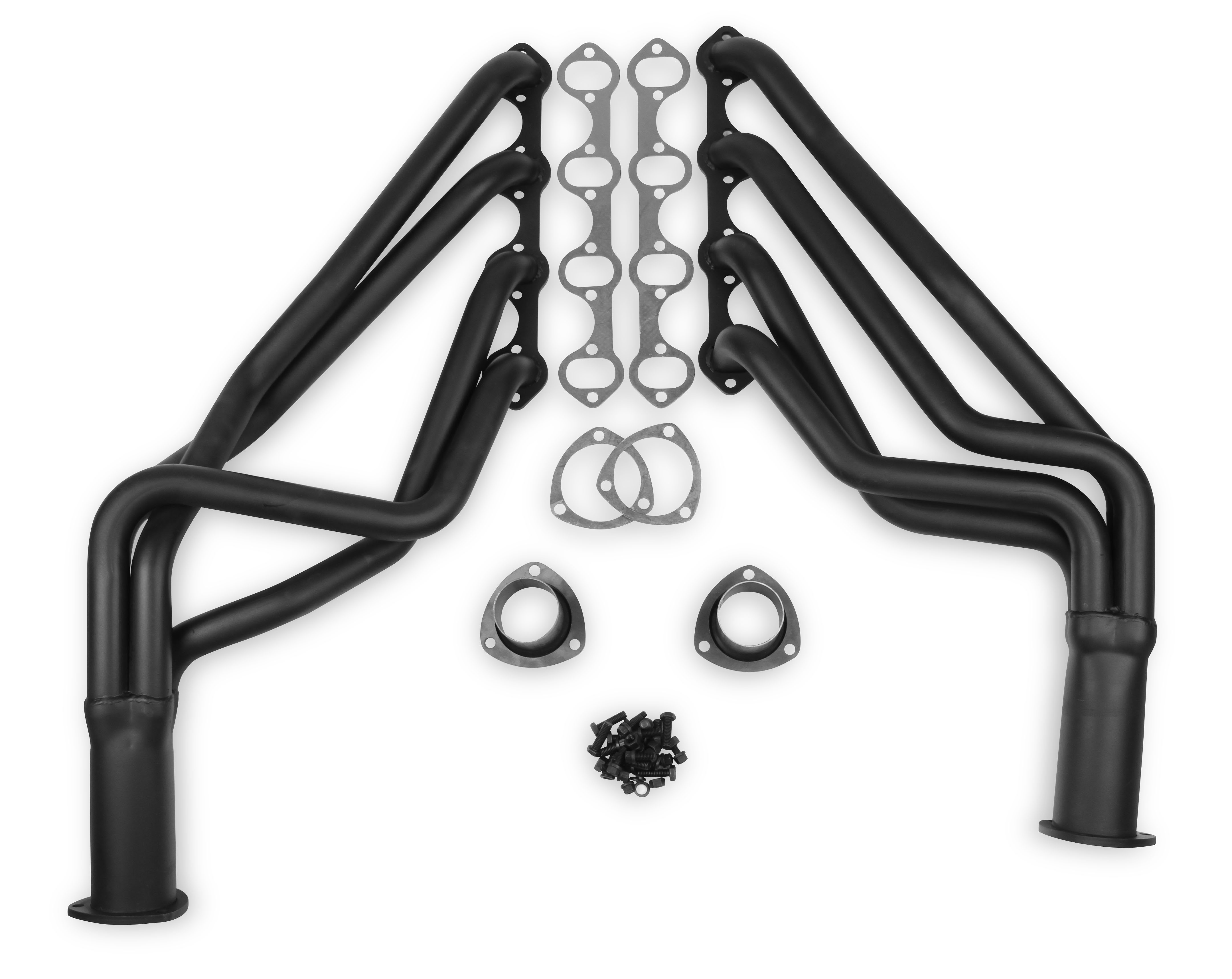 PartzBiz CM 12100FLT - Flowtech Long Tube Header - Black Paint