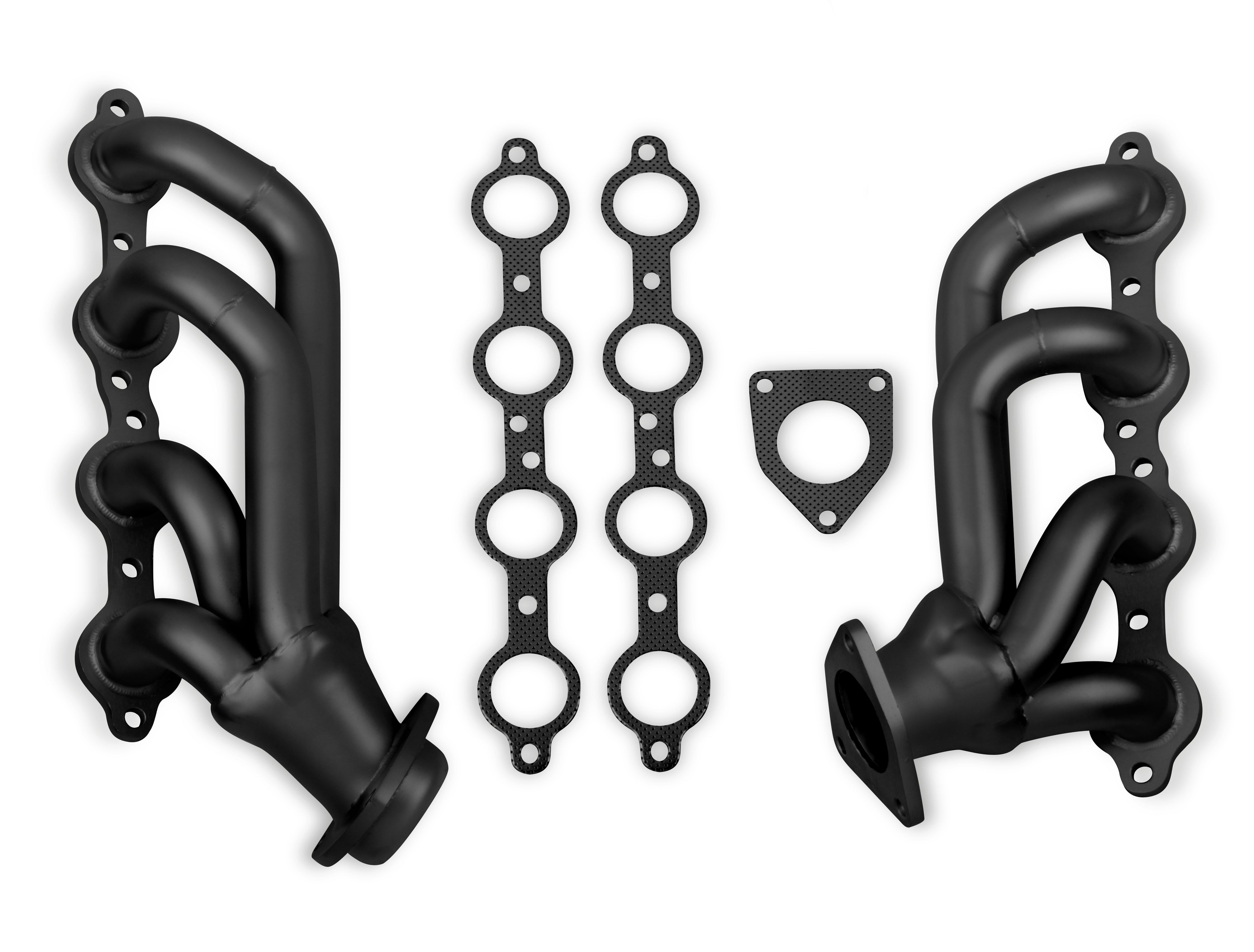 PartzBiz CM 91843FLT - Flowtech Shorty Headers - ทาสีดำ