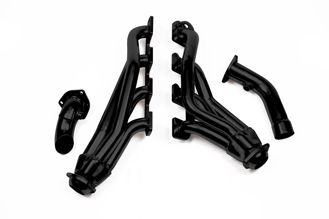 PartzBiz CM 91946FLT - Flowtech Shorty Headers - Black Painted