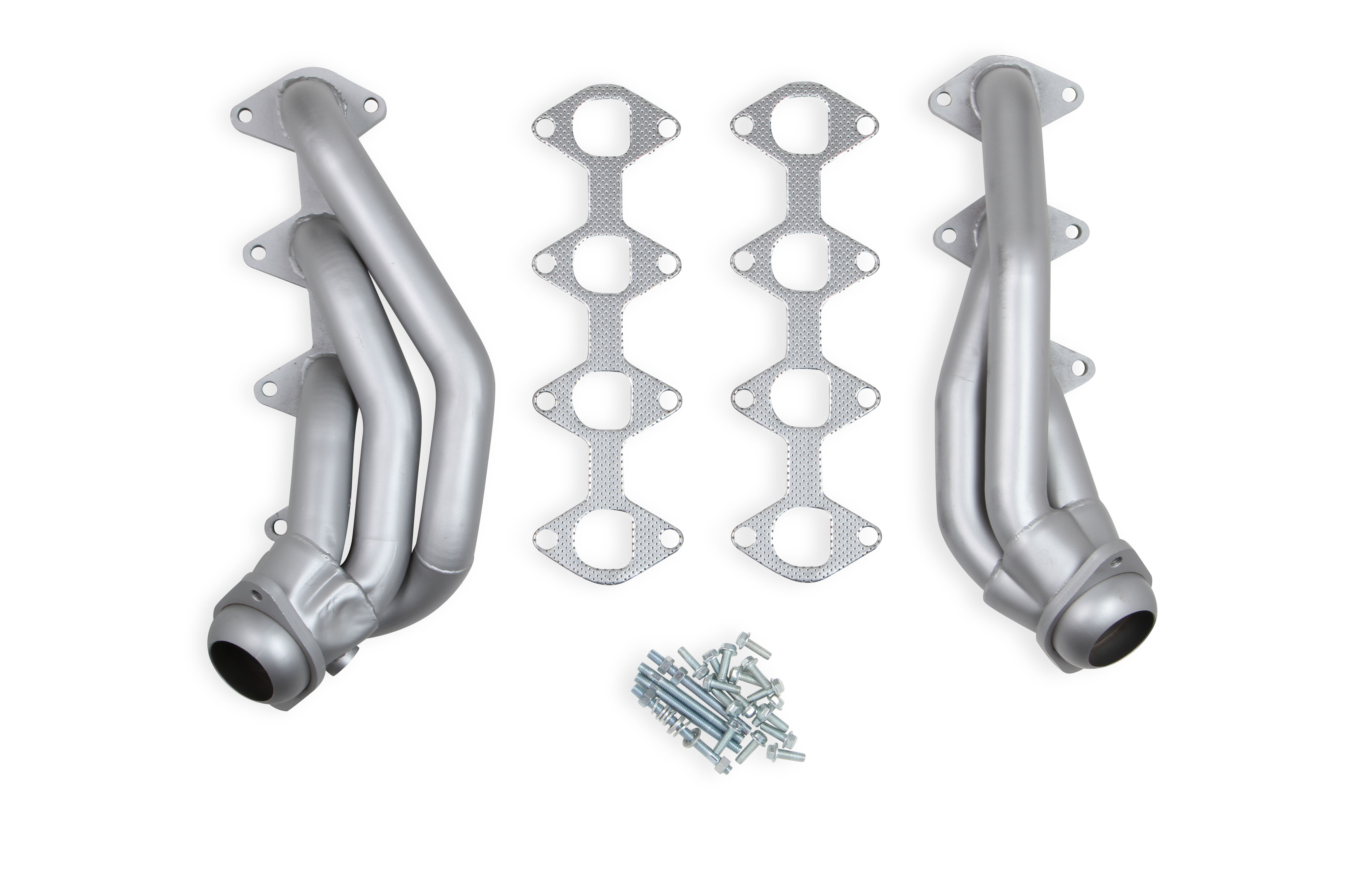PartzBiz CM 12134FLT - Flowtech Shorty Headers - Natural Finish