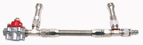 PartzBiz CM 34-8000BPQFT - By Pass Reg Fuel Line Kit #8AN Silver