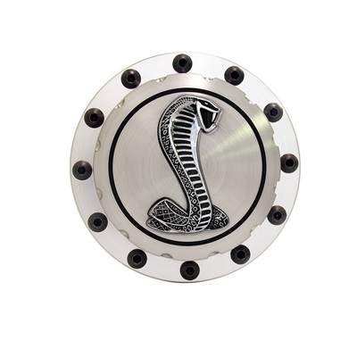 PartzBiz CM B-9030-COBRA - Scott Drake 64-73 Billet Fuel Cap (Cobra Emblem)