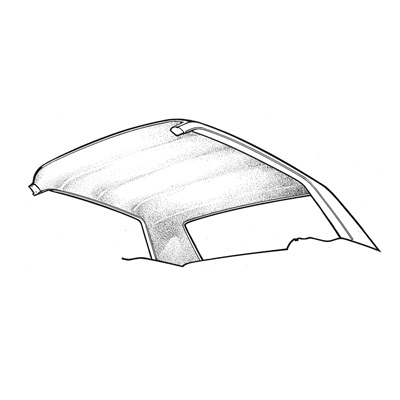 PartzBiz CM HL-FM-CP-65-WT - Scott Drake 65-70 Coupe Headliner (White)