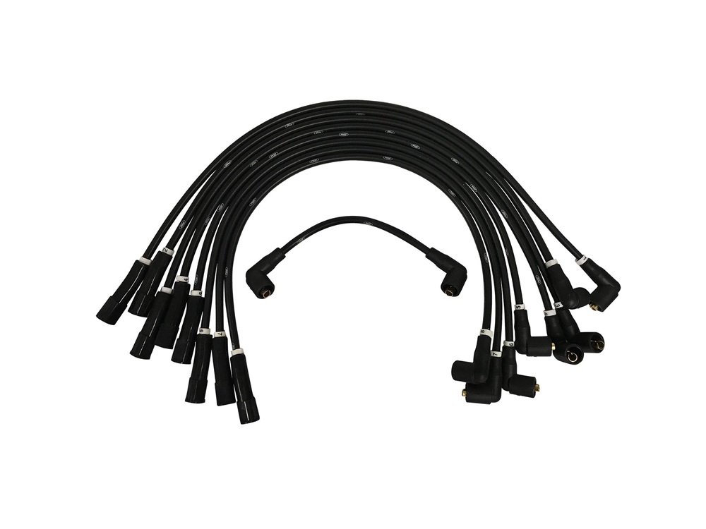 PartzBiz CM C7OZ-12259-BK8 - Scott Drake 8MM Black Spark Plug Wires