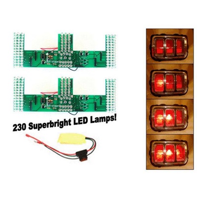PartzBiz CM SD-6010-UB - Scott Drake LED Sequential Tail Light Kit, Super Bright