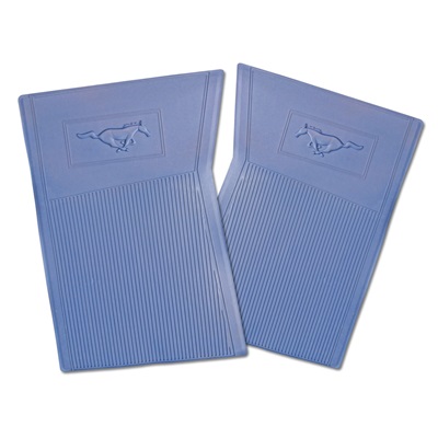 PartzBiz CM C5ZZ-6513086-BL - Scott Drake PVC Pony Floor Mats Blue