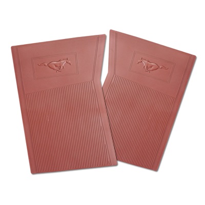 PartzBiz CM C5ZZ-6513086-DR - Scott Drake PVC Pony Floor Mats (Dark Red)