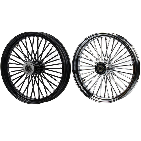 PartzBiz HD 19034566 - 21x3.25" Fat Spoke Tubeless Front Wheel For '14-later Harley Touring Dual Disc with Abs Bearing Models - 21x3.25” Black Front Wheel