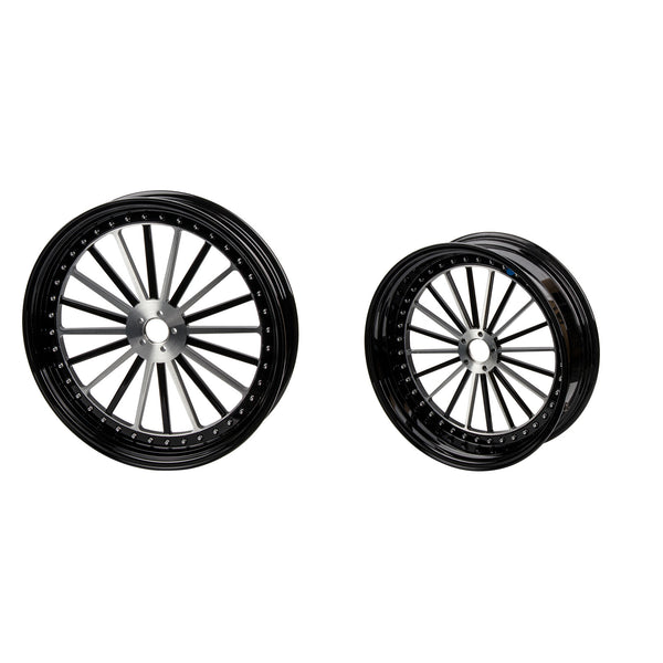 PartzBiz HD WHL-18RF-BB - 3D Forged Spoke Rivet Wheel For Harley Davidson 2018+ Softail Models - 18x5.5" Rear Wheel For 2018+ Streetbob & Softail Standard
