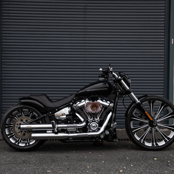 PartzBiz HD WHL-FB21-BKW - 3D Forged Ape Wheels For Harley Sotail Softail Models - 21x3.5" Front For 2018+ Fat Boy