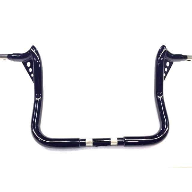 PartzBiz HD 3470872 - KST Kustoms Gloss Black 10‚” แฮนด์รถ Punisher Harley Touring Batwing FLH