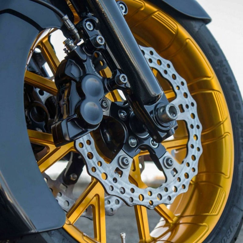 PartzBiz HD 3486524 - Arlen Ness 4ลูกสูบCaliper Billetสีดำด้านหน้า11.8 HarleyBig Twin XL 06-21