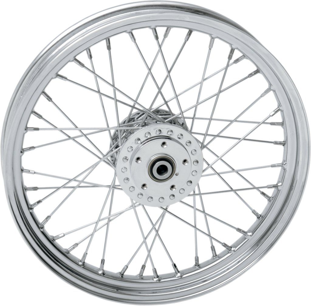 PartzBiz HD 3444816 - Chrome 19x2.5 Chrome 40 Spoke ล้อหน้า Harley Sportster Dyna FXR 84-99
