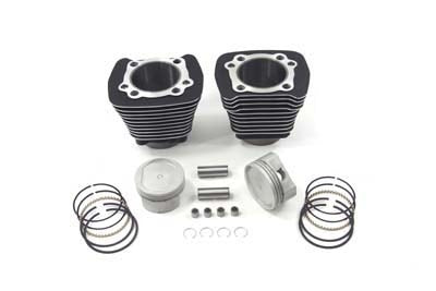 PartzBiz HD 3441957 - 883 ถึง 1200 สีดำ กระบอกสูบ 9.5:1 ชุดแปลงลูกสูบ Big Bore Harley Sportster