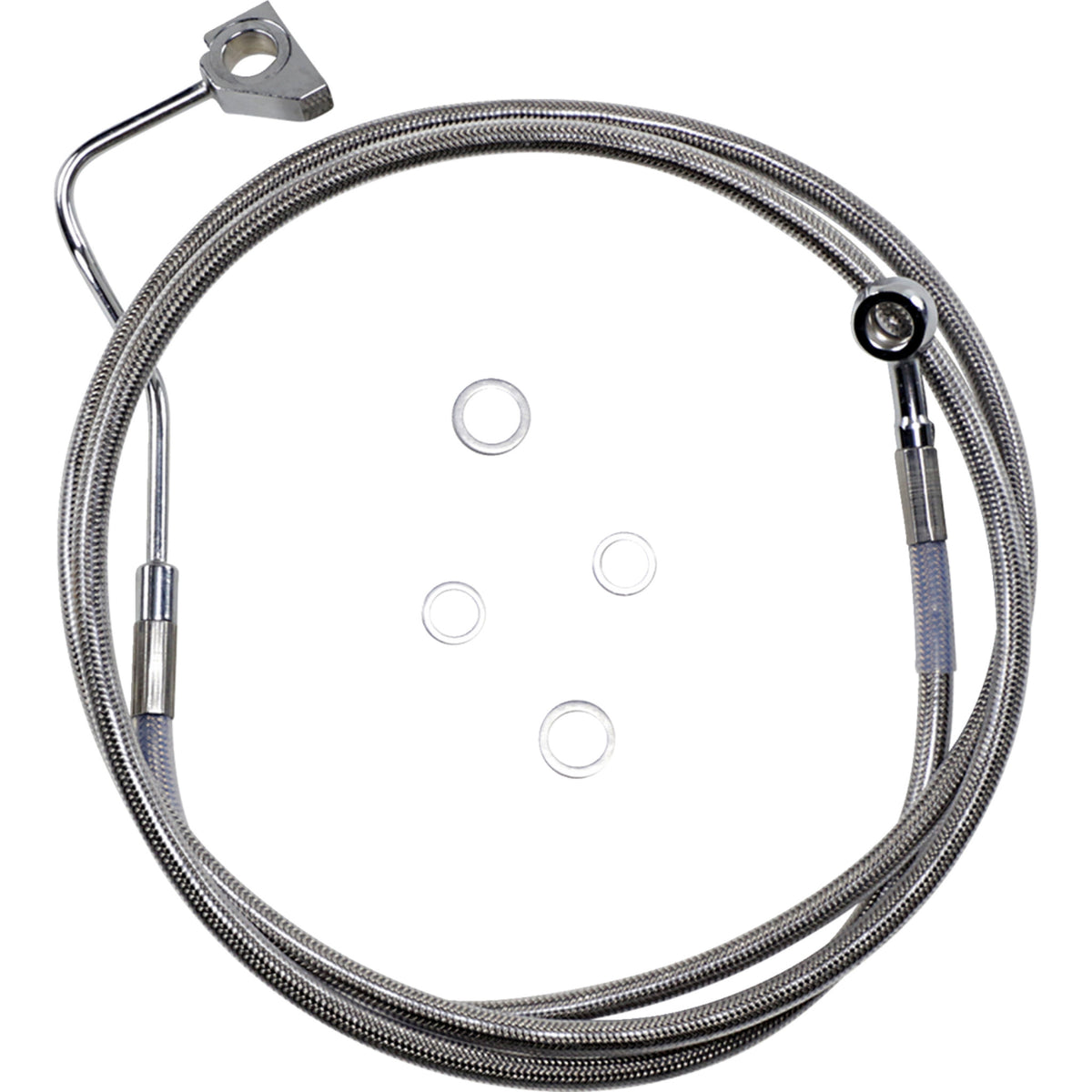 PartzBiz HD 3475693 - 70 1/2‚” +6‚” สายเบรกส่วนบนสแตนเลสแบบขยาย Harley Touring 14+ ABS
