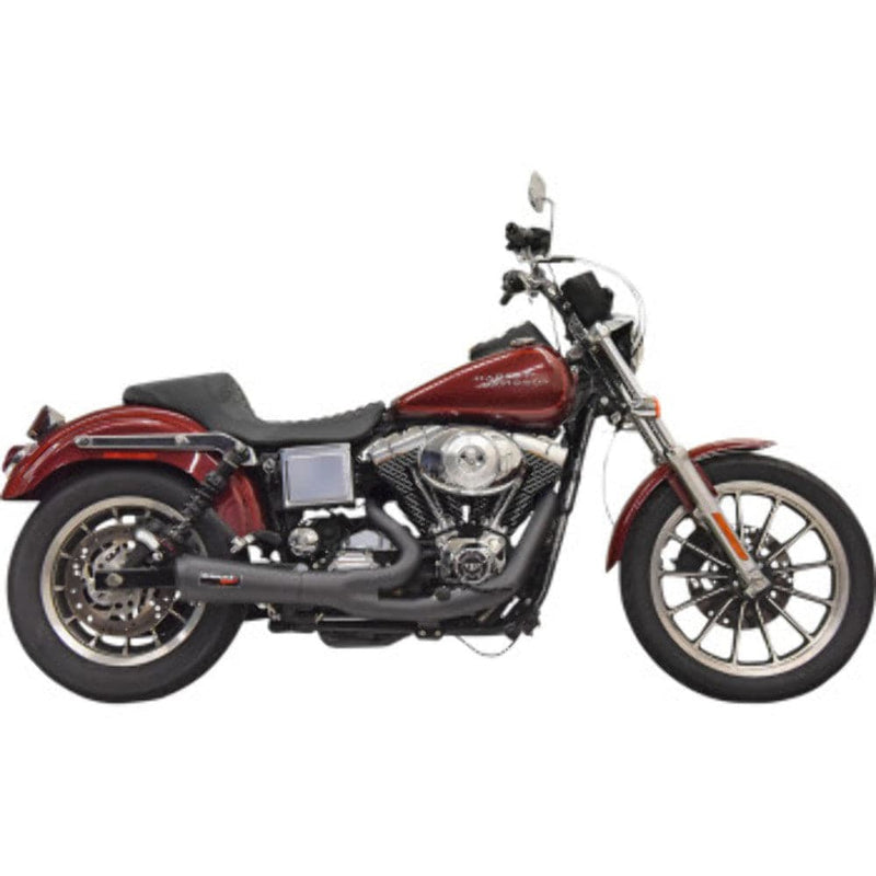 PartzBiz HD 3476254 - Bassani Road Rage Ripper 2 Into 1 ท่อไอเสียสีดำ Harley Dyna 91-05