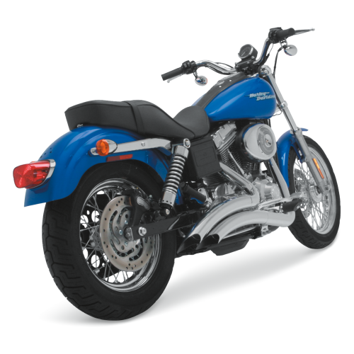 PartzBiz HD 3454420 - ท่อเฮดเดอร์ลากท่อไอเสีย Chrome Big Radius สำหรับ Harley Dyna 1991-2005