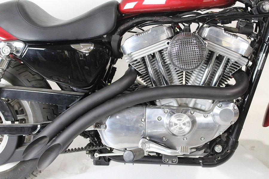PartzBiz HD 3477787 - ท่อไอเสีย V-Twin Curved Radius 2‚” Set Black Harley XL Sportster 2007+