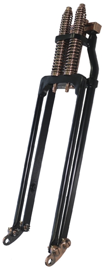 PartzBiz HD 3441713 - 2‚” มากกว่า 24″” ส่วนหน้าสปริงเกอร์ทองเหลืองทองแดงสีดำ Harley Bobber Chopper Softail