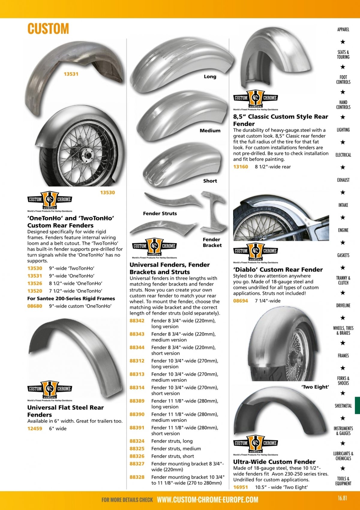 PartzBiz HD 3442728 - 8.5 ด้านหลัง 28 เส้นผ่านศูนย์กลางเหล็กดิบ Fender Blank Custom Chopper Harley Rigid FXST