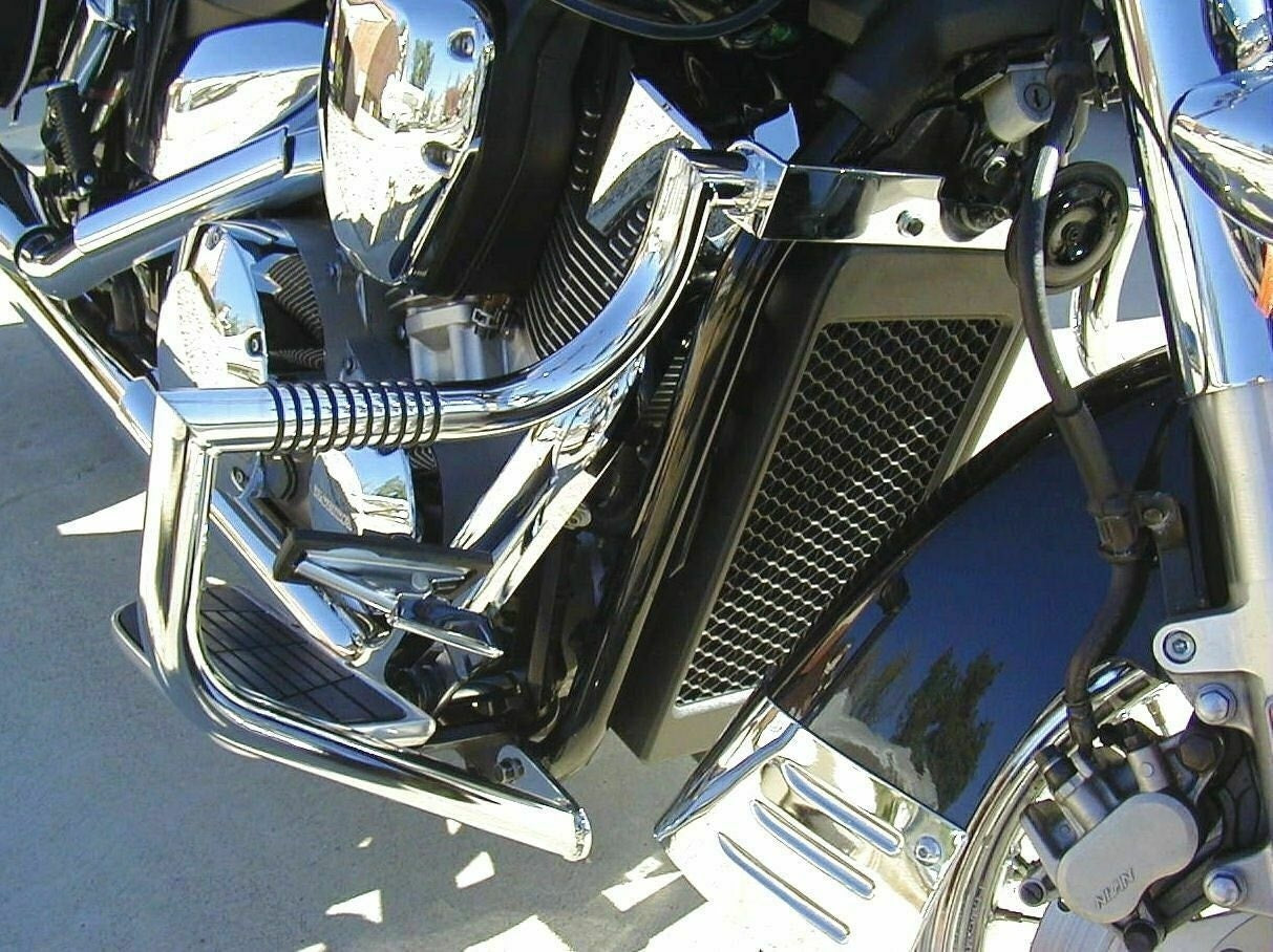PartzBiz HD 3445721 - Chrome Lindby Linbar แฮนด์บาร์ การ์ดเครื่องยนต์ Honda VTX 1300 Retro CST