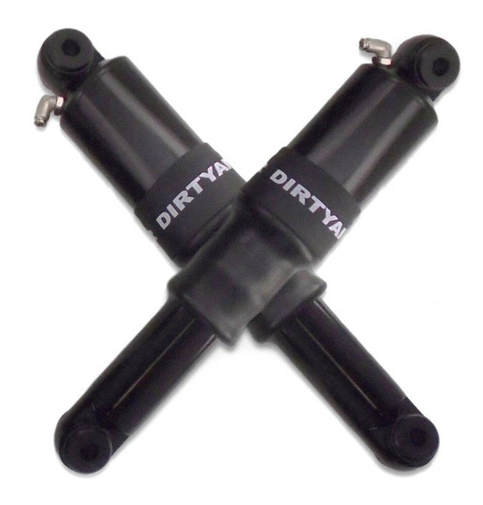 PartzBiz HD 3449999 - Dirty Air อลูมิเนียมด้านหลังสีดำ Air Ride Shocks ระบบกันสะเทือนคู่ Harley V-Rod 01-2019