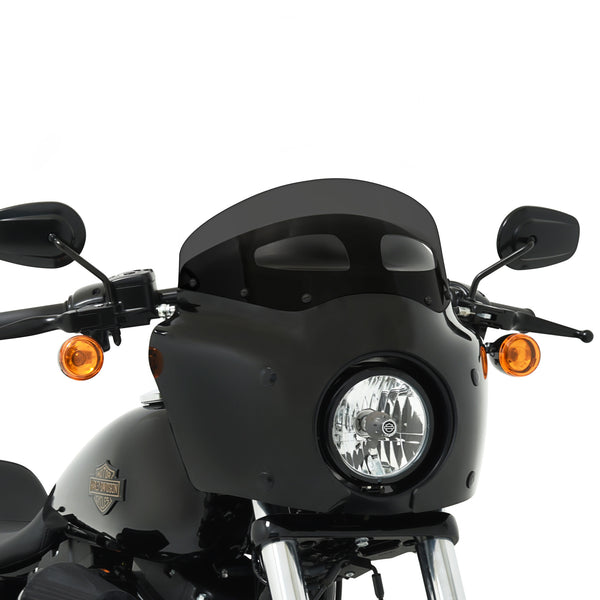 PartzBiz HD 3469805 - Memphis Shades 7” Dark Smoke Road Warrior Vented Windshield Wind Screen Harley