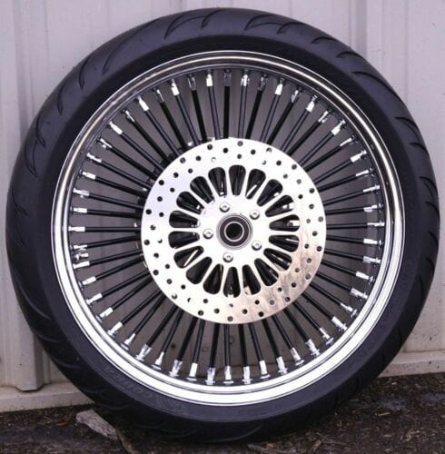 PartzBiz HD 3441784 - 21‚ X 3.5‚” 52 ล้อ Mammoth Black Spoke BW Tyre 2000-2007 Harley Touring Package