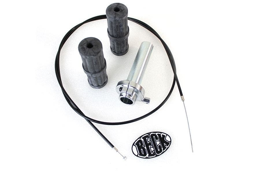 PartzBiz HD 4425316 - ชุดคันเร่งเปิด 1/4” สำหรับแฮนด์ 1” พร้อมสายเคเบิล 60” Harley FL XL FX 76-96