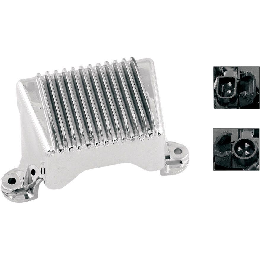 PartzBiz HD 4425089 - ตัวปรับแรงดันไฟฟ้าของ Accel Solid State Chrome Harley 06-08 FLH/T OEM Repl 74505-06 | 201136ค