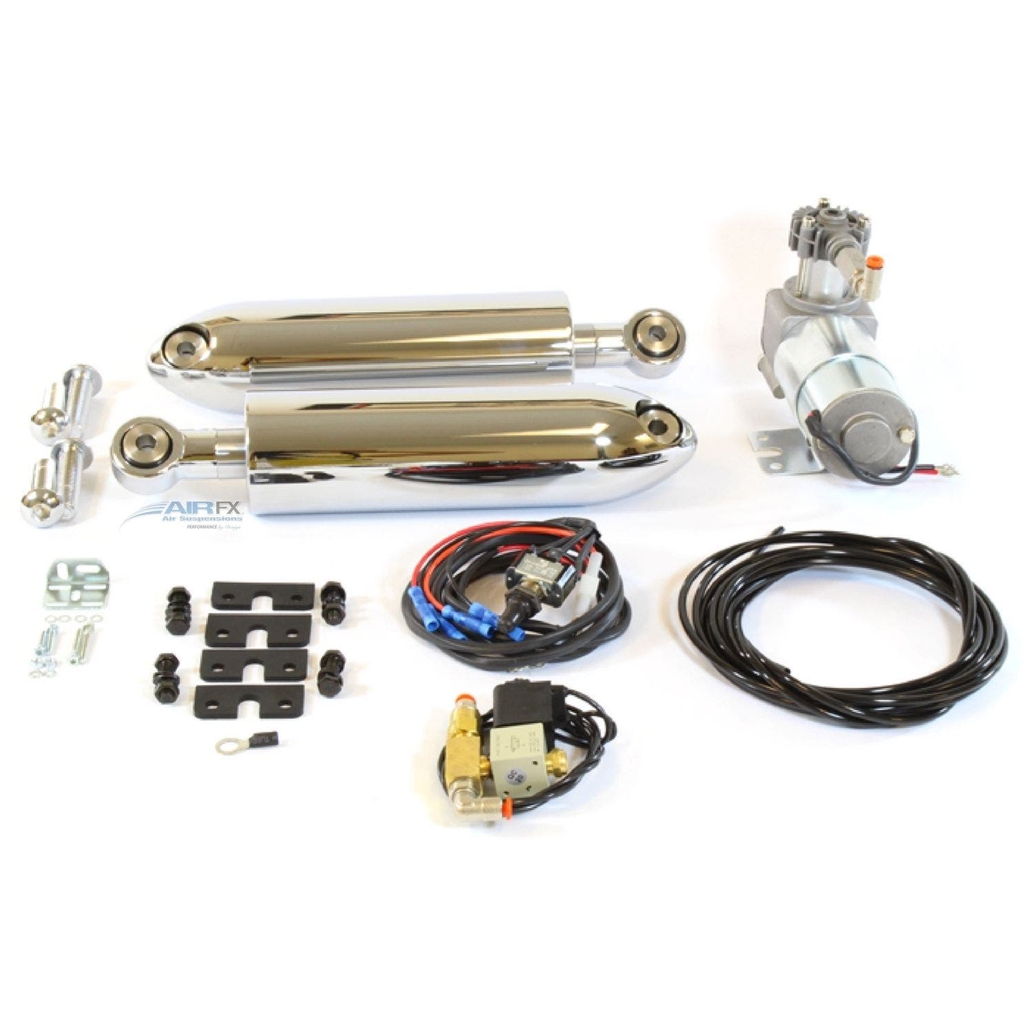 PartzBiz HD 4424948 - AirFX BK-HD-VR17-CR-1 ระบบกันสะเทือนด้านหลัง Air Ride ชุดสมบูรณ์ 06-17 Harley V-Rod V Rod