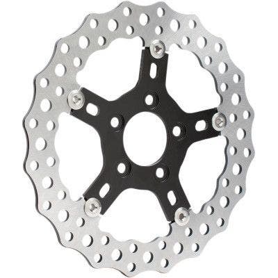 PartzBiz HD 4424490 - Arlen Ness 02-786 Jagged Brake 11.5 Rotor Harley 5-Bolt Twin Cam & Evo 00-07 1710-3323 17103323 263795 sportster dyna fat boy bob slim low xl electra road street glide king ดีที่สุดสำหรับสมรรถนะการเบรก galfer